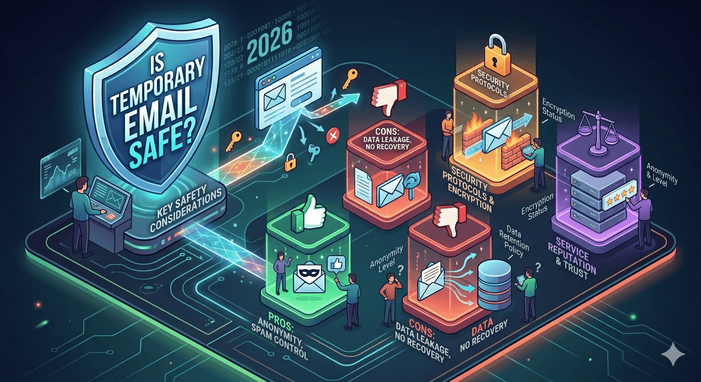 Illustration for “Is Temporary Email Safe? Everything You Need to Know”