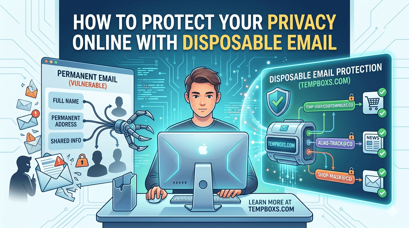 Illustration for “How to Protect Your Privacy Online with Disposable Email”