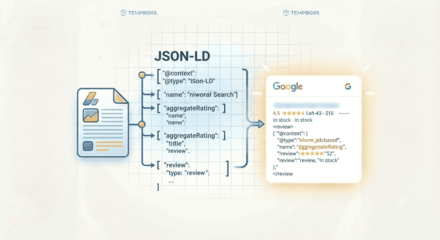 Illustration for “Schema Markup Guide: JSON-LD for Articles, FAQs, Pages, and Tools”