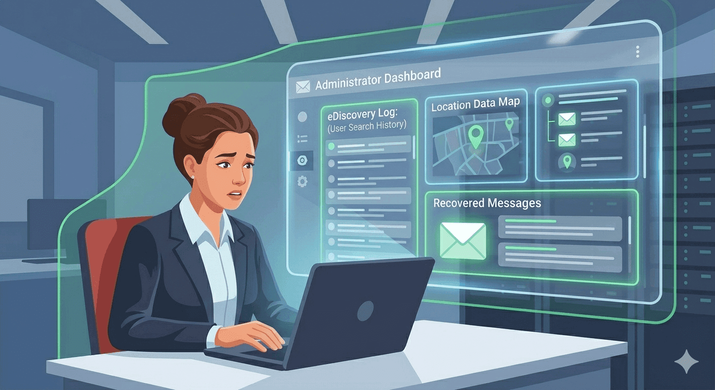Illustration for “Is Your School or Workplace Email Private? What Admins Can Actually See”