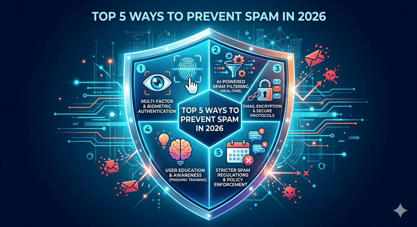Illustration for “Top 5 Ways to Prevent Spam in 2026”